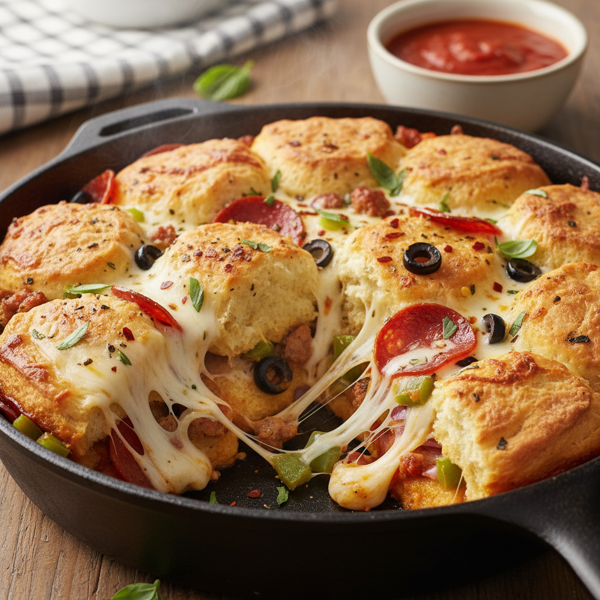 Ultimate Cheesy Pizza Biscuit Casserole recipe