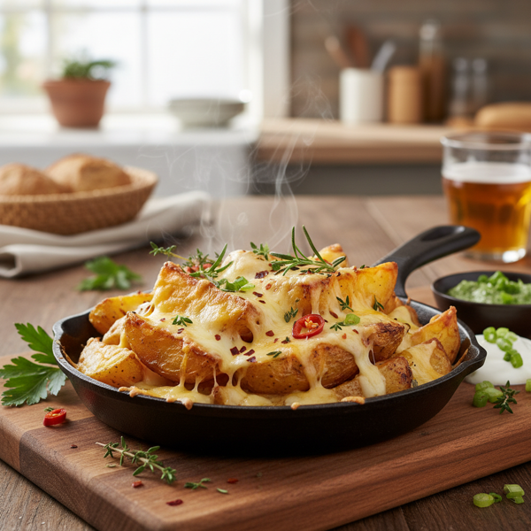 Ultimate Cheesy Roasted Potato Wedges recipe