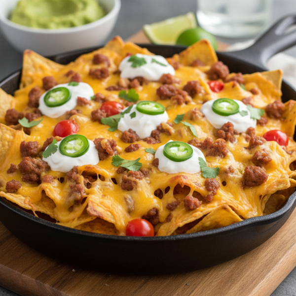 Ultimate Cheesy Sausage Nacho Bake recipe