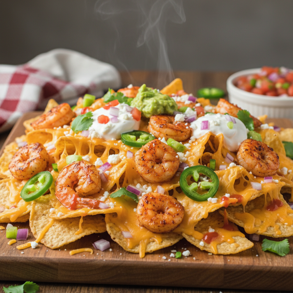 Ultimate Cheesy Shrimp Nachos recipe