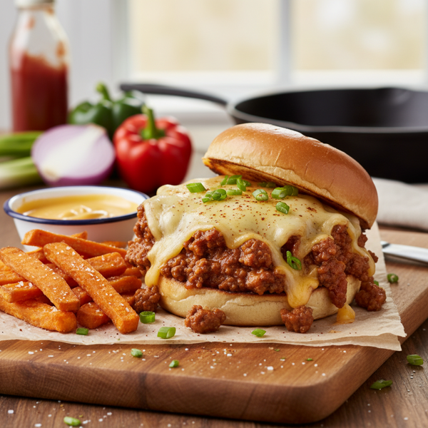 Ultimate Cheesy Sloppy Joes recipe