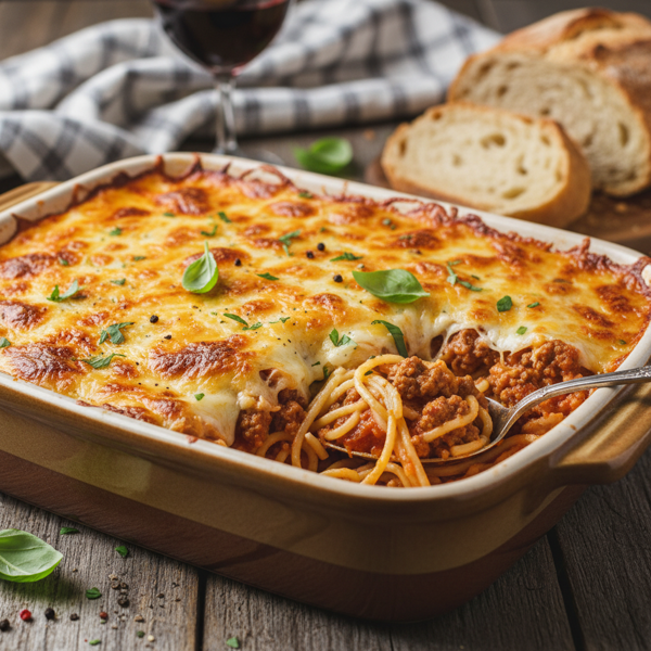 Ultimate Cheesy Spaghetti Bake recipe