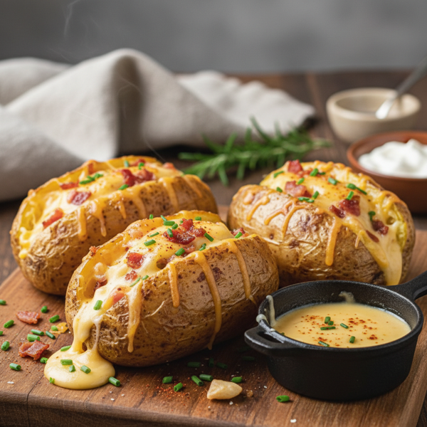 Ultimate Cheesy Stuffed Baked Potatoes recipe