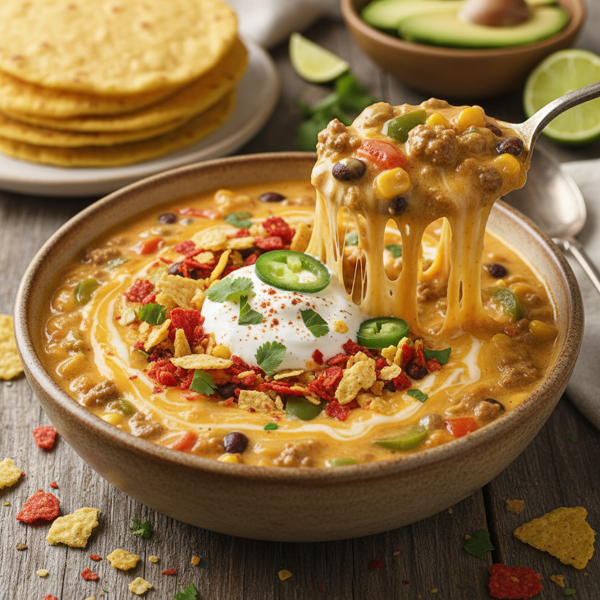 Ultimate Cheesy Taco Fiesta Soup recipe