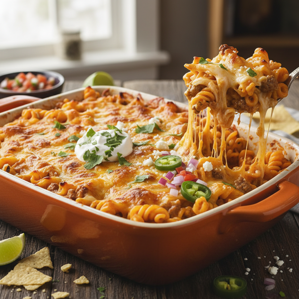 Ultimate Cheesy Taco Pasta Bake recipe