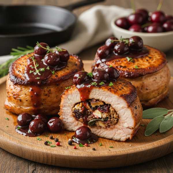 Ultimate Cherry-Infused Stuffed Pork Chops recipe