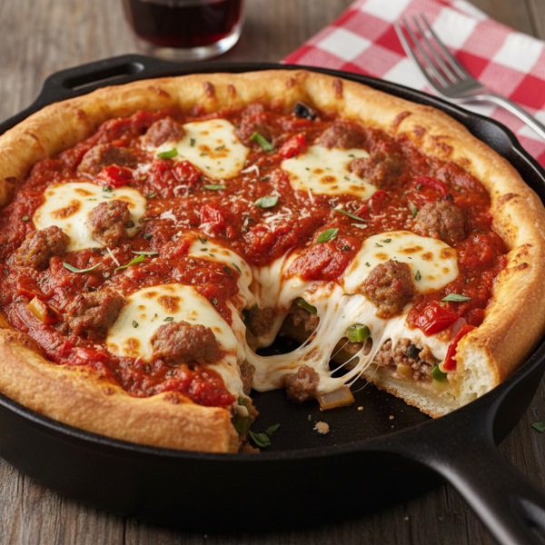 Ultimate Chicago-Style Deep Dish Pizza recipe