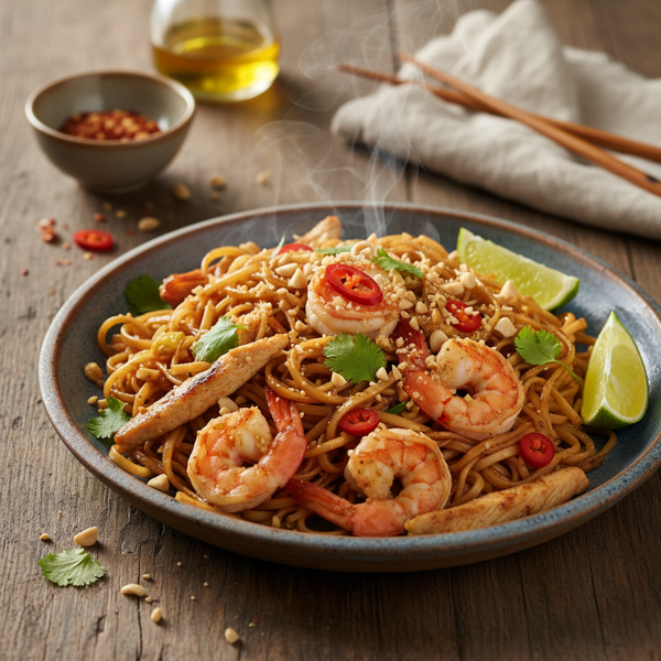 Ultimate Chicken & Shrimp Pad Thai Delight recipe