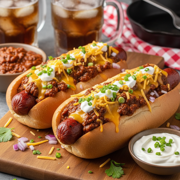 Ultimate Chili Cheese Coney Dogs recipe