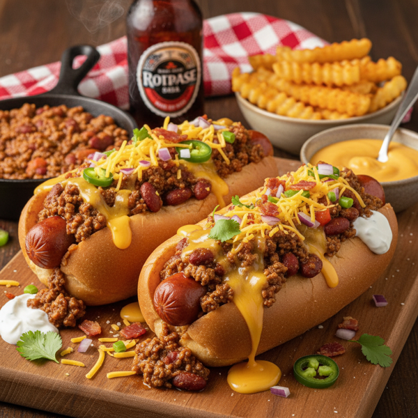 Ultimate Chili Cheese Dogs recipe