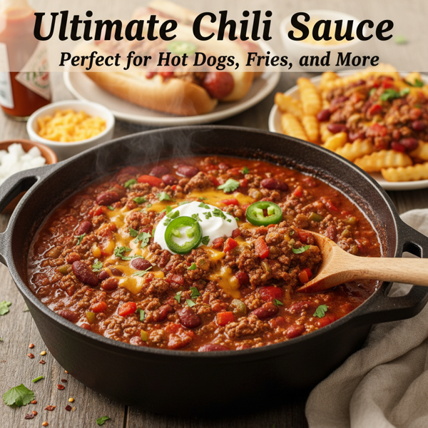 Ultimate Chili Sauce: Perfect for Hot Dogs, Fries, and More recipe