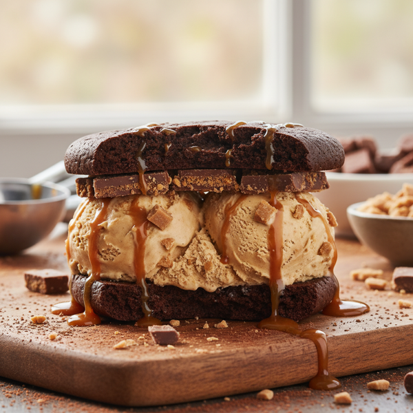 Ultimate Chocolate Toffee Ice Cream Sandwich recipe
