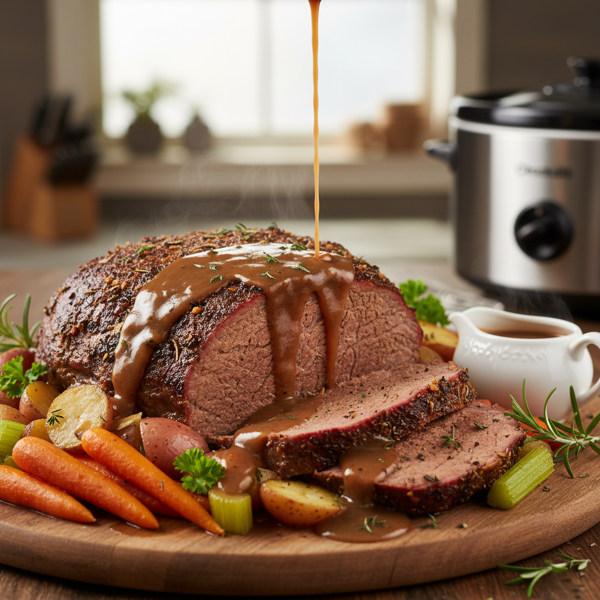 Ultimate Comfort Crock Pot Roast with Homemade Gravy recipe