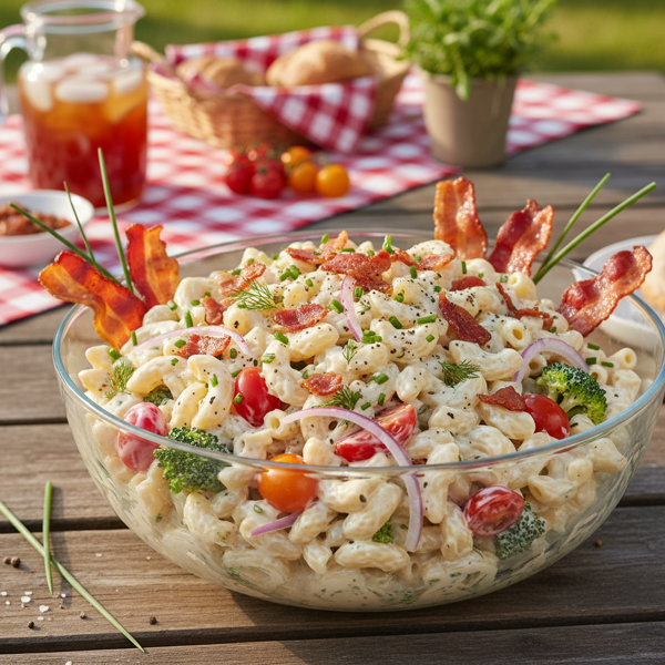 Ultimate Creamy Bacon Macaroni Salad recipe