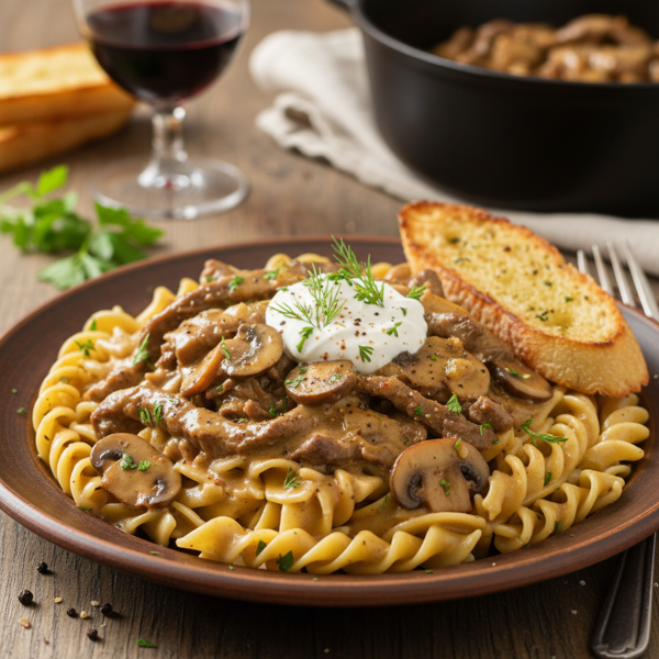Ultimate Creamy Beef Stroganoff Delight recipe