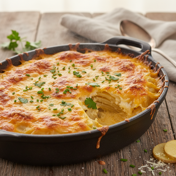 Ultimate Creamy Cheddar Au Gratin Potatoes recipe