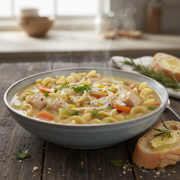 Ultimate Creamy Chicken Noodle Soup recipe
