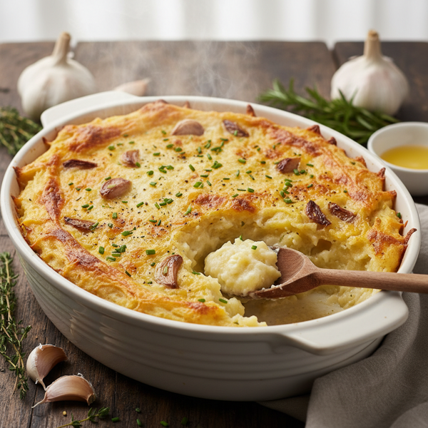 Ultimate Creamy Garlic Mashed Potato Bake recipe