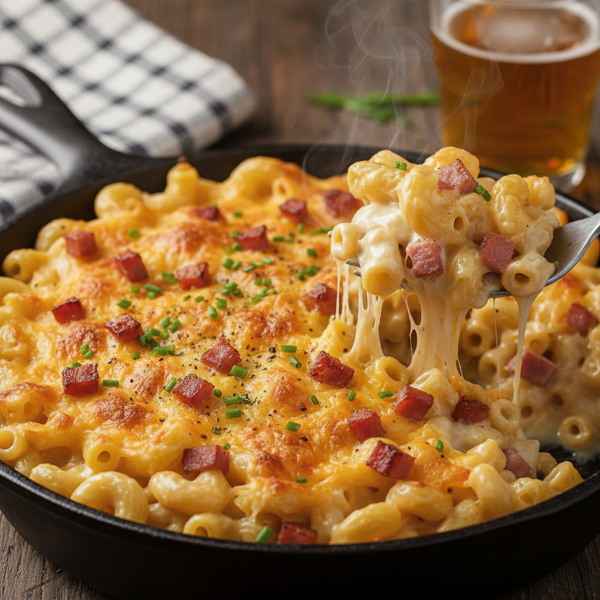 Ultimate Creamy Macaroni and Cheese with Ham recipe