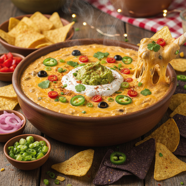 Ultimate Creamy Nacho Fiesta Dip recipe