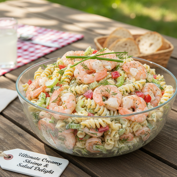 Ultimate Creamy Shrimp & Pasta Salad Delight recipe