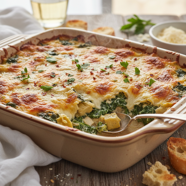 Ultimate Creamy Spinach Artichoke Bake recipe