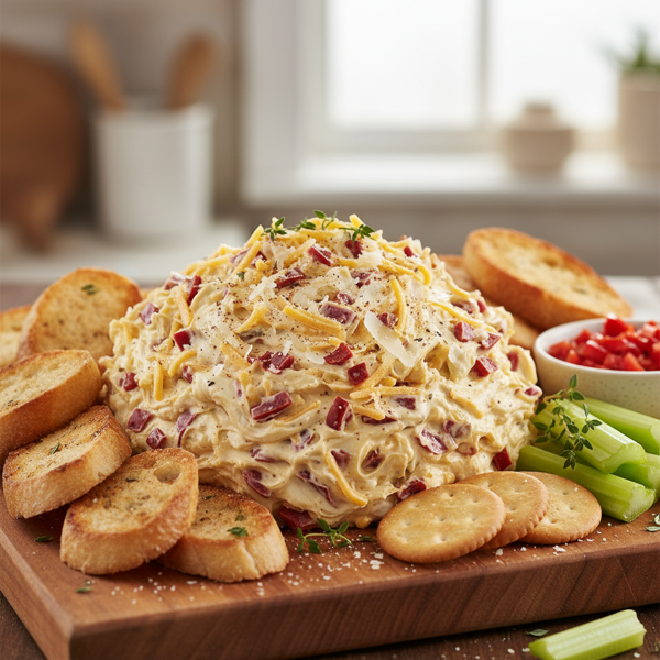 Ultimate Creamy Three-Cheese Pimiento Spread recipe