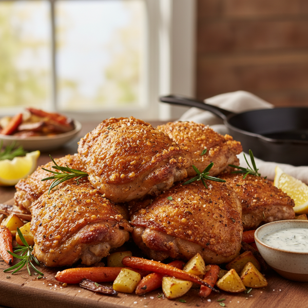 Ultimate Crispy Baked Chicken Thighs recipe