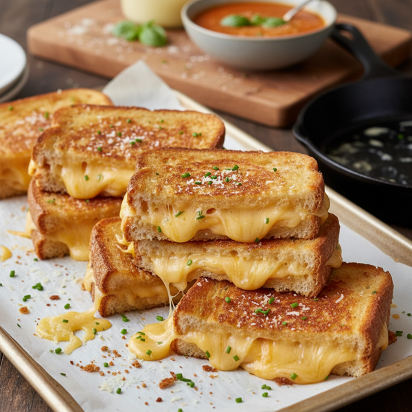 Ultimate Crowd-Pleasing Oven Grilled Cheese recipe