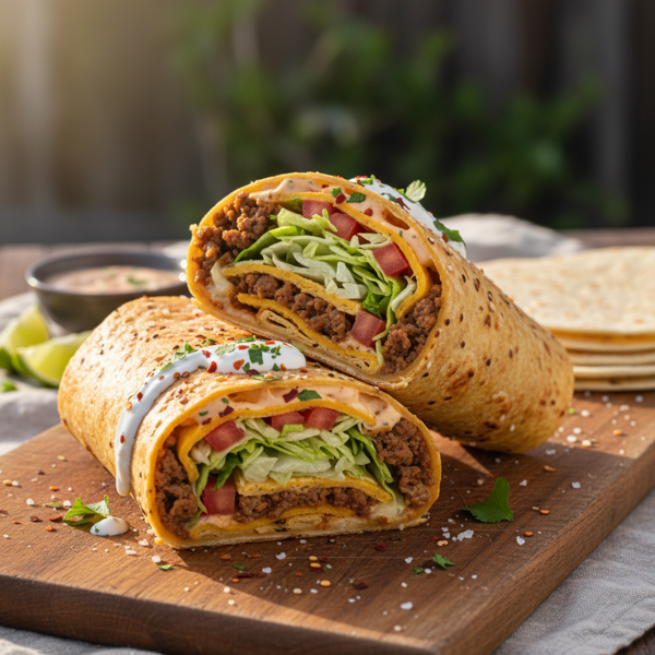 Ultimate Crunchy Beef Wrap Supreme recipe