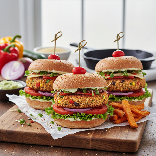 Ultimate Crunchy Quinoa Veggie Burgers recipe