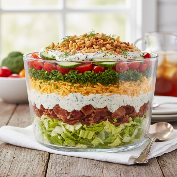 Ultimate Crunchy Ranch Layer Salad recipe