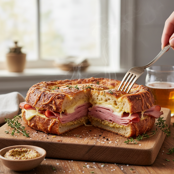 Ultimate Crusty Ham and Cheese Delight recipe