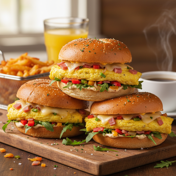 Ultimate Denver Omelet Breakfast Sandwiches recipe
