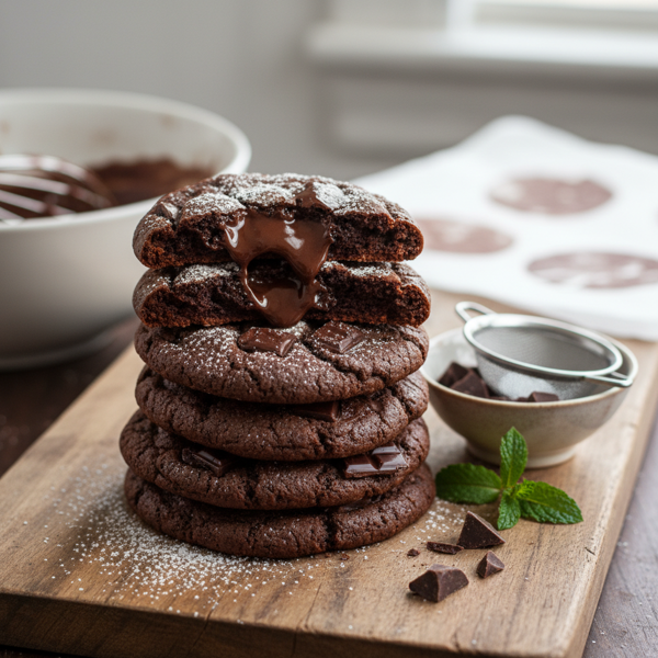 Ultimate Double-Chocolate Fudge Cookies recipe