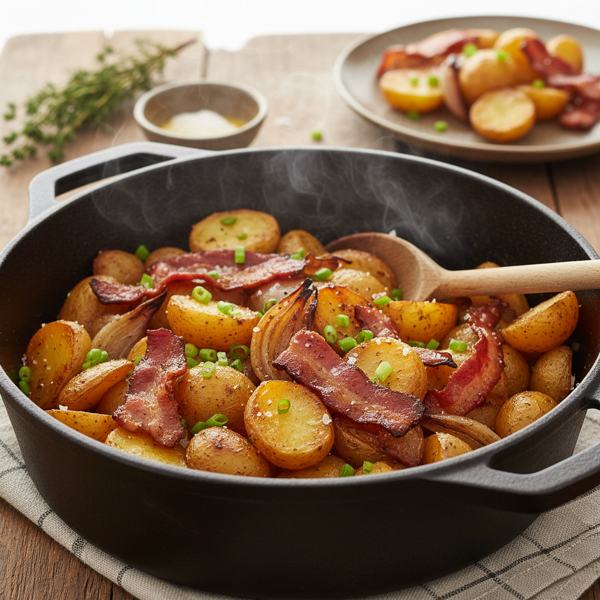 Ultimate Dutch Oven Bacon & Onion Potatoes recipe