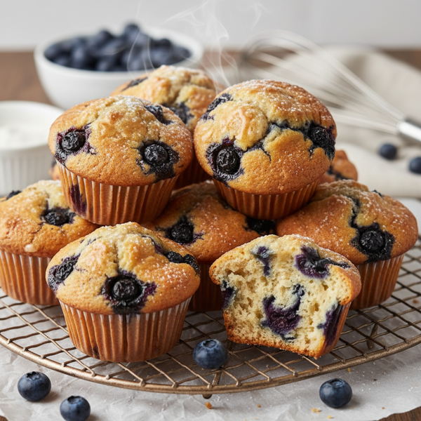 Ultimate Fluffy Blueberry Muffins recipe