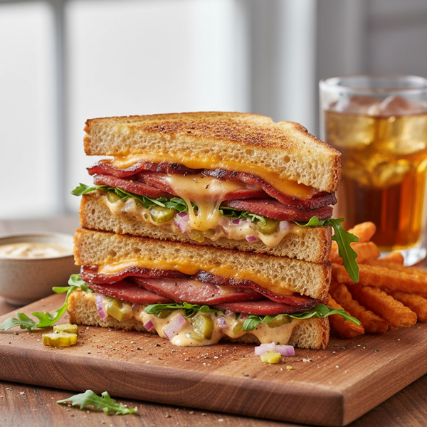 Ultimate Fried Bologna Melt Sandwich recipe