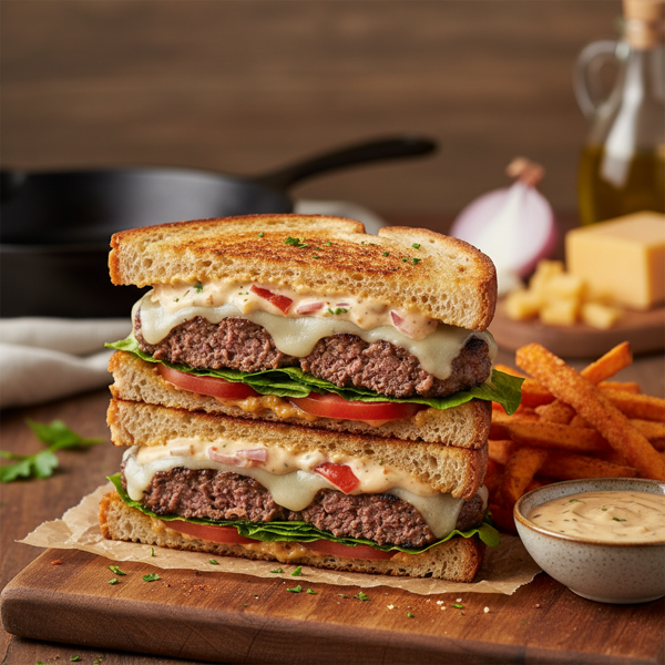 Ultimate Frisco Melt Burger Sandwiches recipe