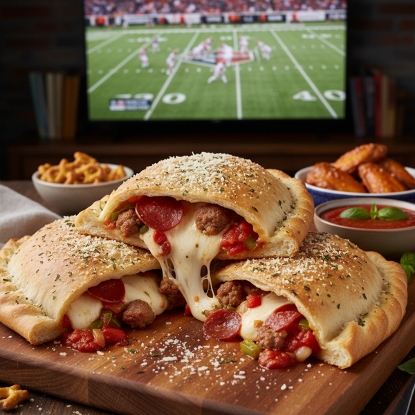 Ultimate Game-Day Stuffed Calzones recipe