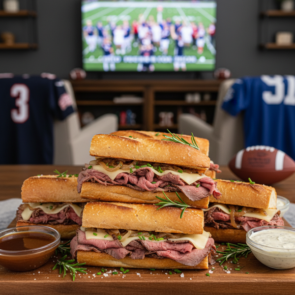Ultimate Game Day French Dip Sandwiches recipe