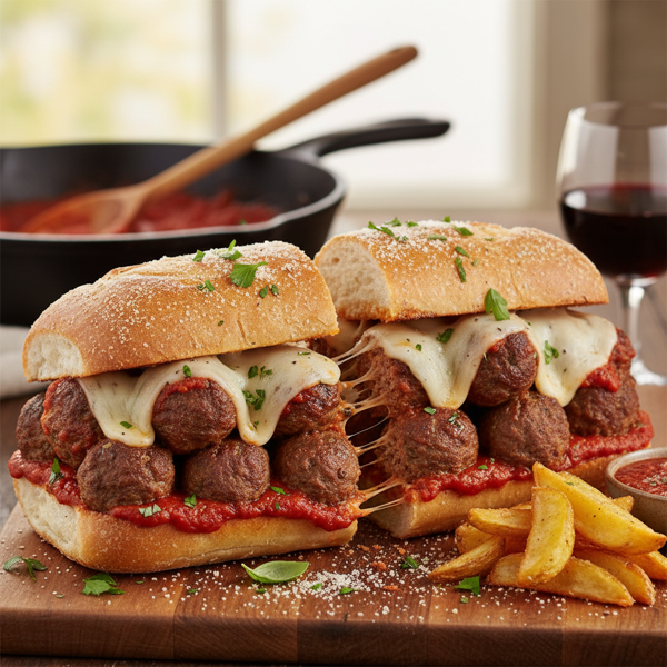 Ultimate Giant Meatball Sub Sandwich recipe