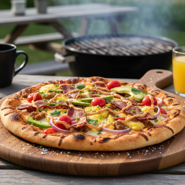 Ultimate Grilled Breakfast Pizza recipe