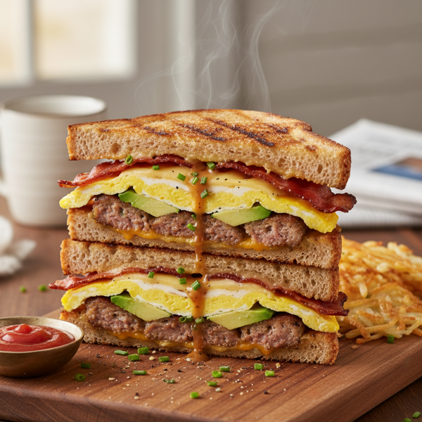 Ultimate Grilled Breakfast Sandwich recipe
