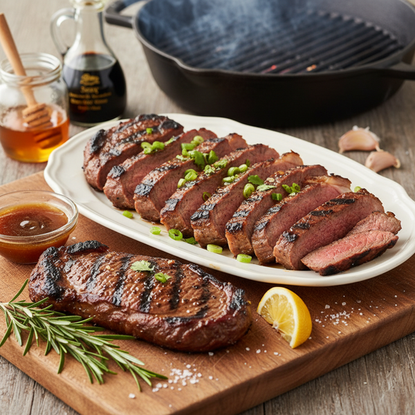 Ultimate Grilled Flank Steak with Honey Soy Marinade recipe