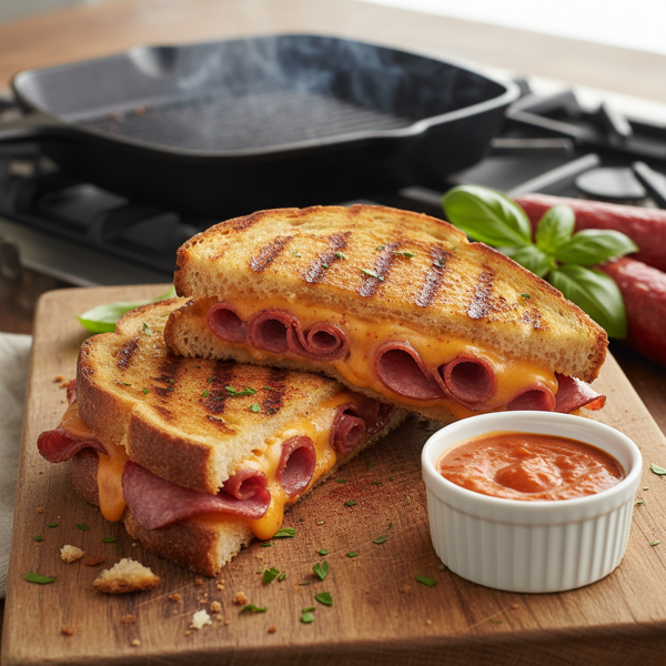 Ultimate Grilled Salami and American Cheese Delight recipe