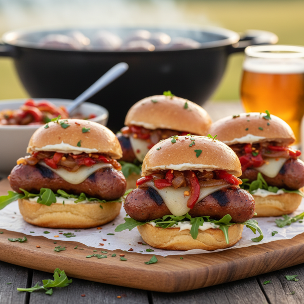 Ultimate Grilled Sausage Sliders recipe