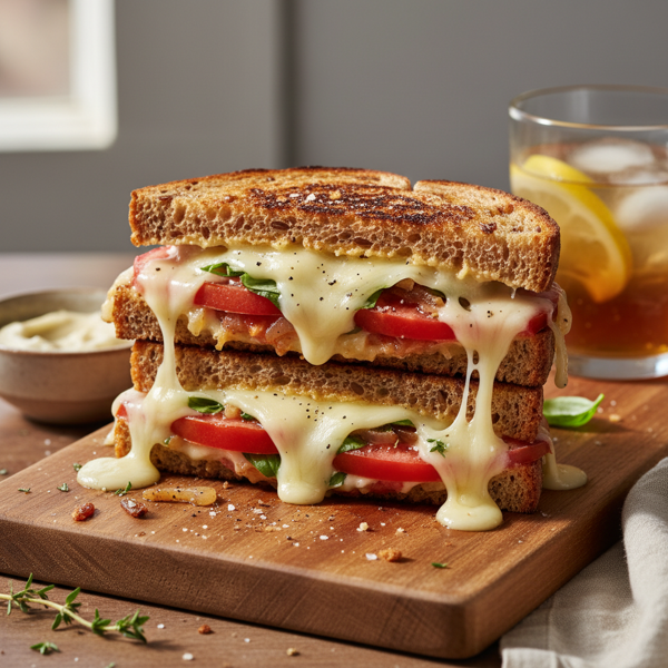 Ultimate Grilled Swiss & Tomato Delight on Rye recipe