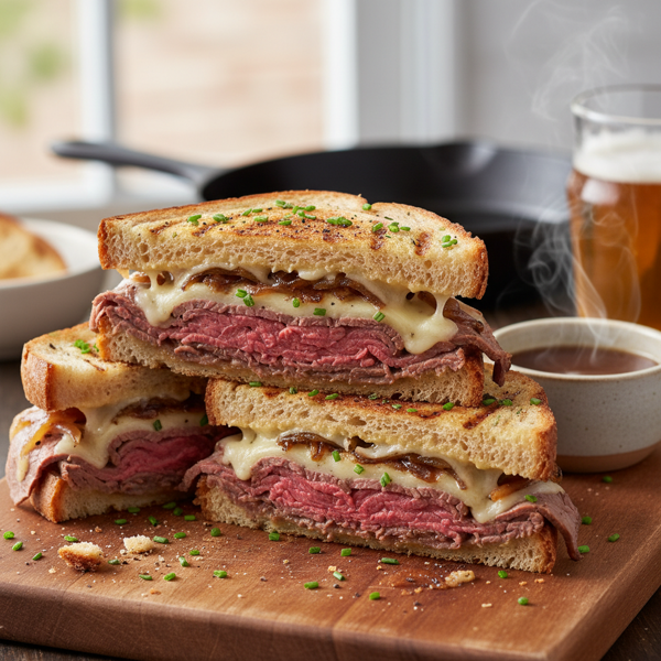 Ultimate Hearty Roast Beef Melt Sandwiches recipe