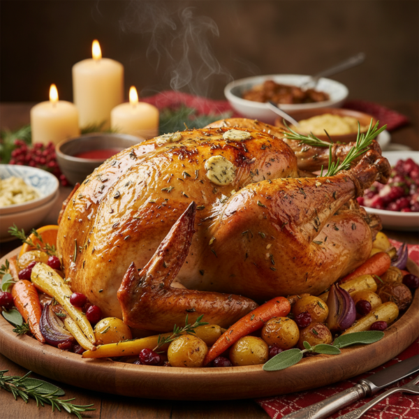 Ultimate Holiday Roast Turkey with Herb Butter recipe
